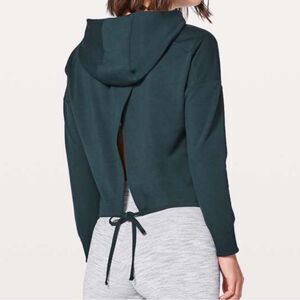 Lululemon sz 8 Split Out Hoodie Nocturnal Teal Yoga Athletic Gym Workout Comfy